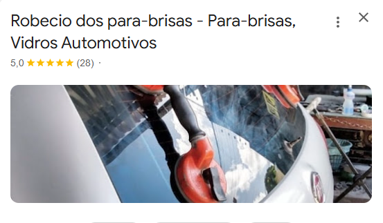 Avaliação Robécio dos Parabrisas no Google